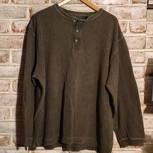 Parry Ellis Olive Henley - XXL
